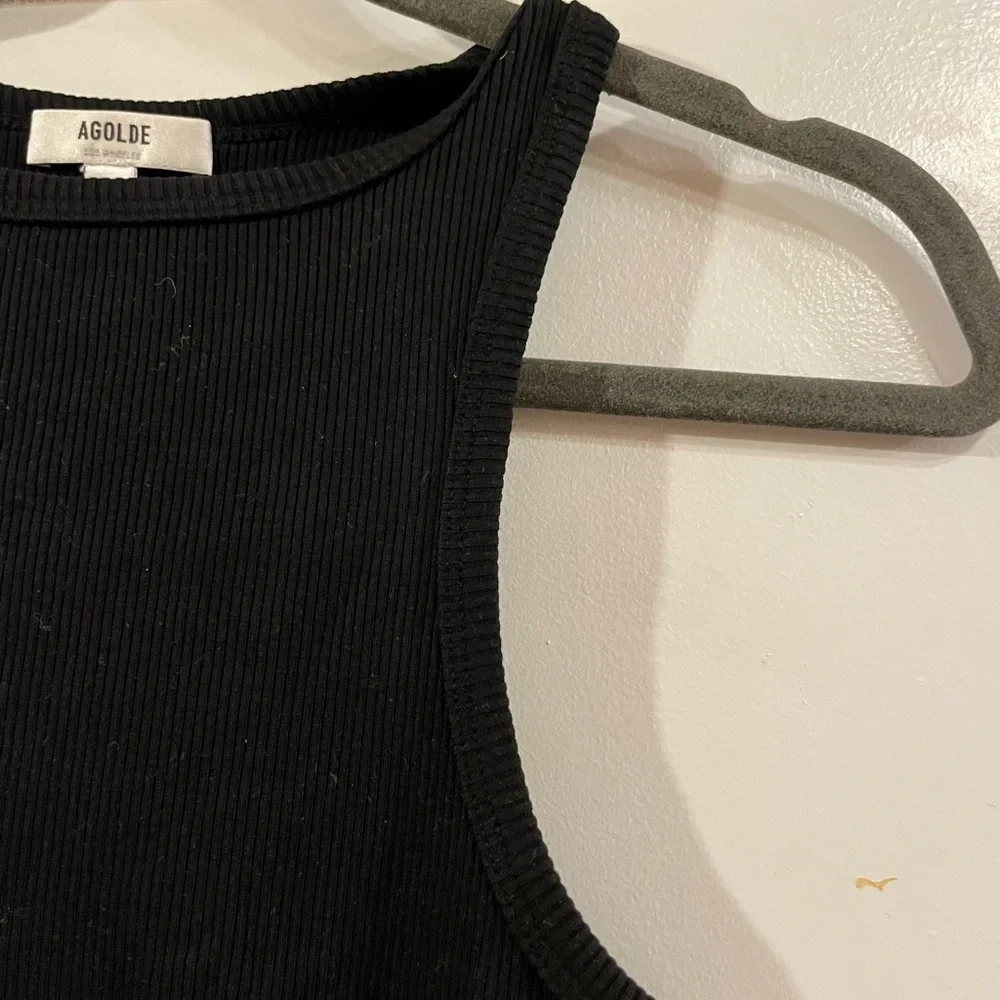 AGOLDE Black Ribbed Racerback - Picture 12 of 13